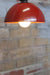 Bakelite bowl close to ceiling light. red ceiling light. close to ceiling lights for low ceilings. bedroom lighting hallway lighting kitchen lighting cafe lighting