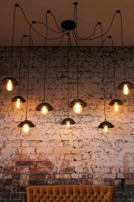 Bakelite shade light chandelier ideal for kitchens living room and bedrooms. online lighting Melbourne