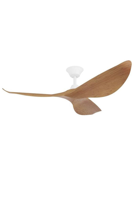 Bamboo and white 3 blade ceiling fan