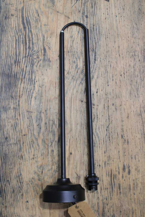 Bare Pole Pendant - B22 Lamp Holder 10mm in black