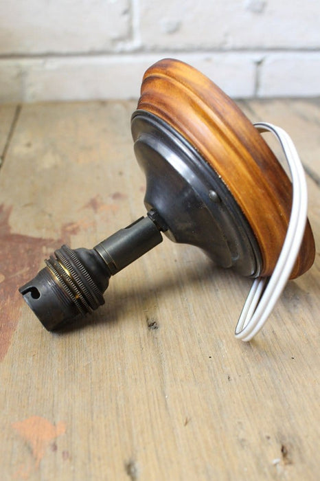 Batten holder antique brass flush mount light fixture