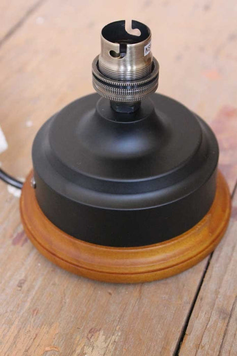 Batten holder flush mount with wooden block attached