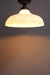 Batten light with milky opal glass shade large