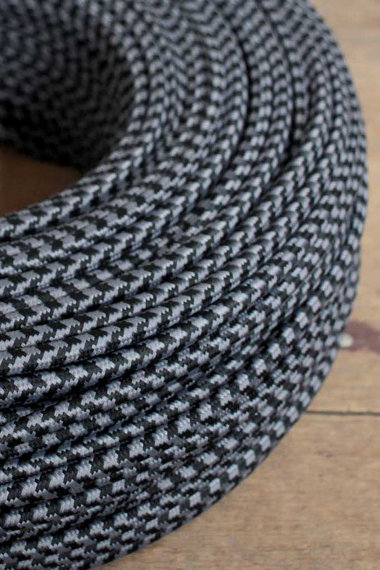 Black and Grey Large Zig Zag Cord