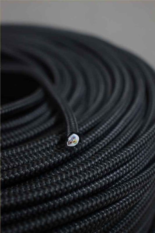 Black and Grey Zig Zag Cord