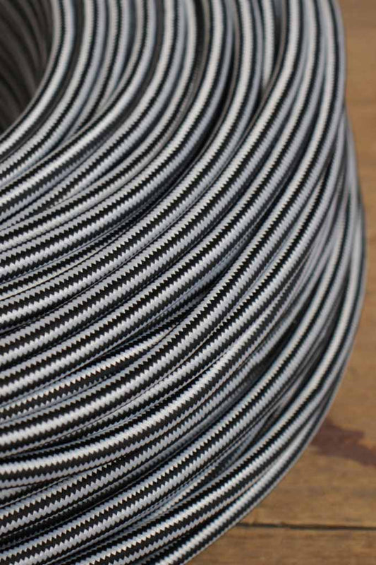 Black and White Striped Cord