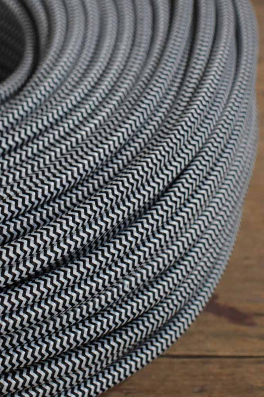 Black and White Zig Zag Cord
