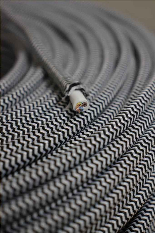 Black and White Zig Zag Cord