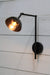 Black sconce with black shade