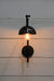 Black sconce with black shade