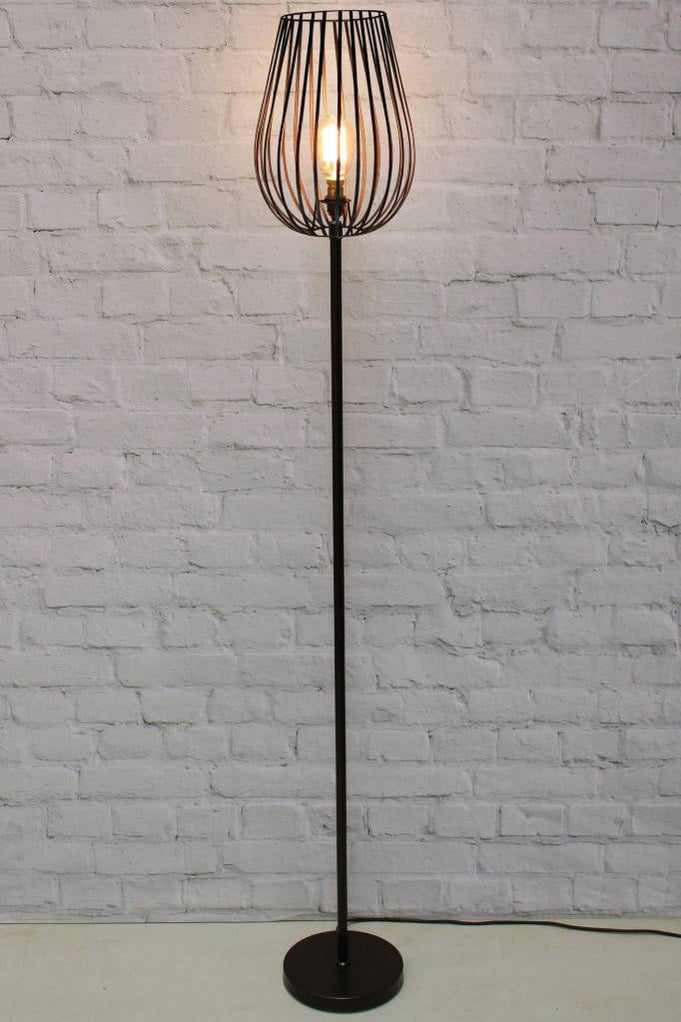Black Cage Floor Lamp — Fat Shack Vintage