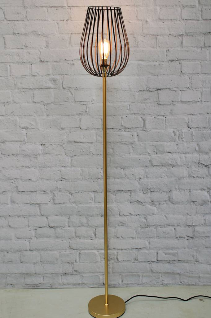 Black Cage Floor Lamp — Fat Shack Vintage