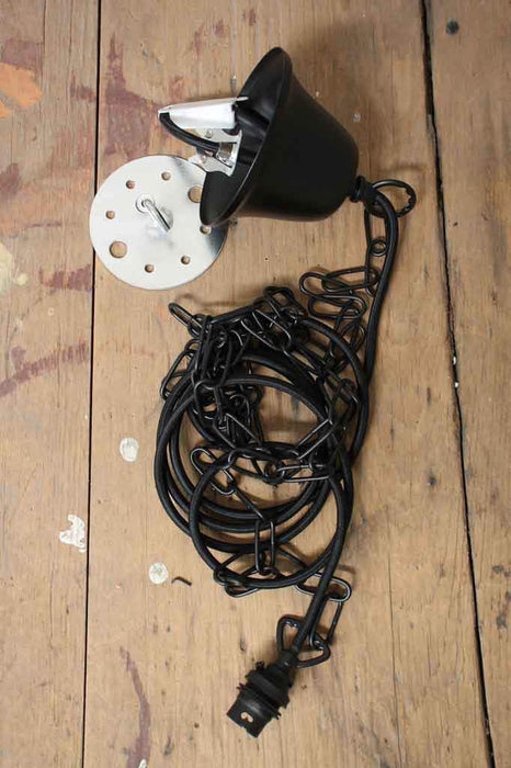 Black chain pendant light cord