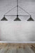 3 light pendant with steel cone shades