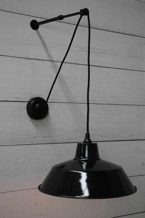 Factory Pulley Wall Light