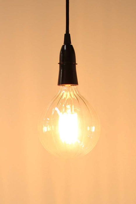 Black pendant cord with bulb