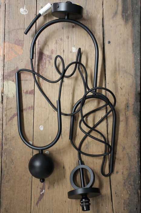 Black pendant cord with disc