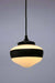 Black pendant cord with small one stripe shade