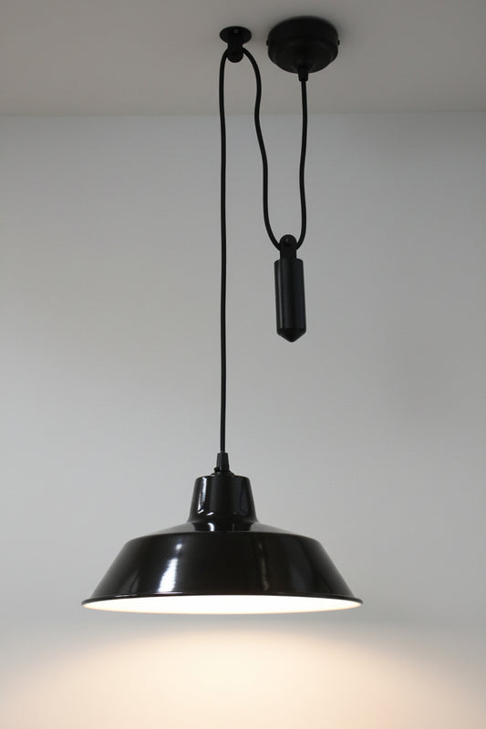 Black Pulley Pendant 