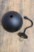 Black dome shade and brass gooseneck sconce