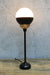 Black table lamp with gold gallery