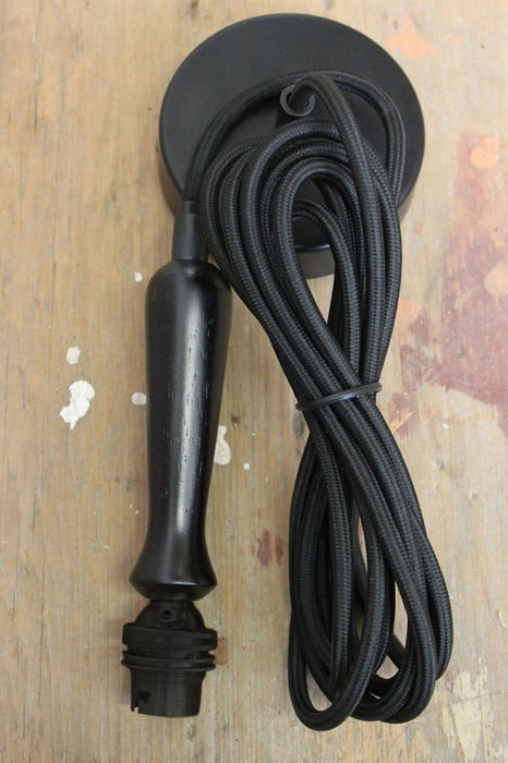 Black wooden handle pendant cord 
