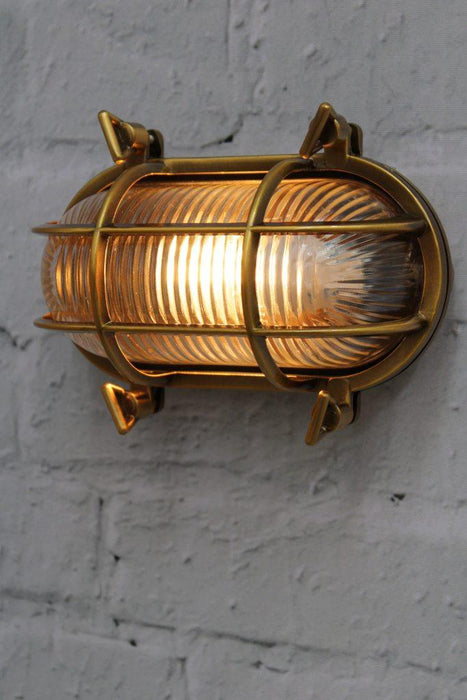 Oval Caged Outdoor Bulkhead Lights — Fat Shack Vintage