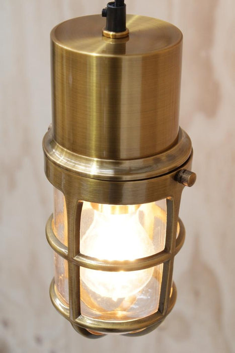 Anchorage Caged Bunker Pendant Light