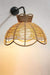 Brass wall sconce lamp with coastal rope shade