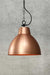 Bright Copper Pendant with black side entry chain