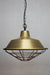 Bright brass caged pendant with top entry chain