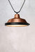 Bright copper pendant light with flat frosted cover