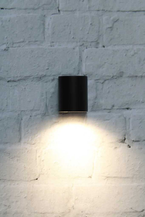 Brookside Outdoor Wall Light in small black