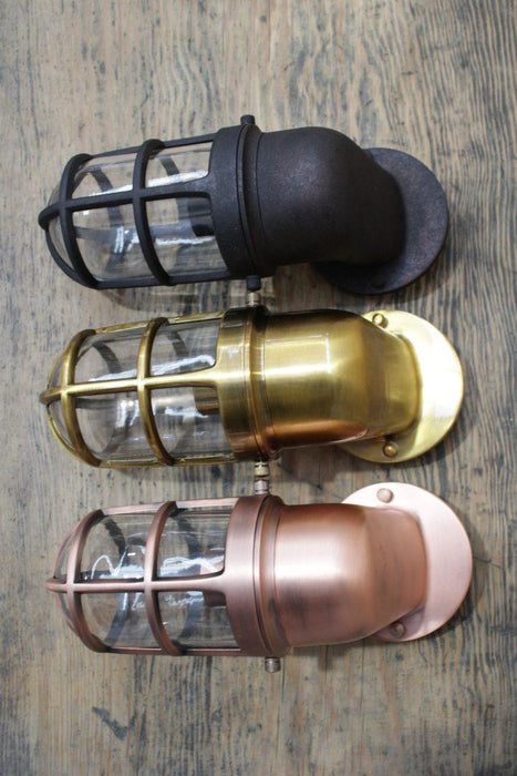 Wall light in three finishes