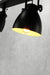 C113 urban industrial three light flush mound minimalist matt black shade online Australia
