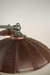 C115 rusty close up shade 3 light vintage umbrella flush mount ceiling