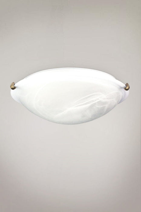 Alabaster glass ceiling light with gold/brass metalware