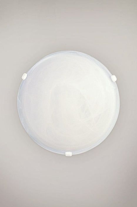 Large Alabaster glass ceiling light with white metalware