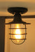 Cage lighting for outdoor area. front porch lighting. flush mount lights for exterior use.