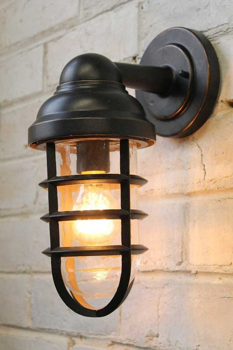 Canal outdoor wall light with an edison filament bulb