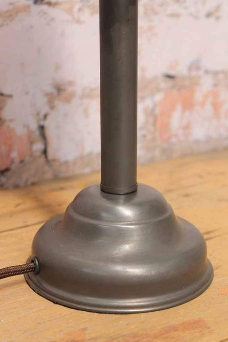 Candlestick table lamp antique bronze stand