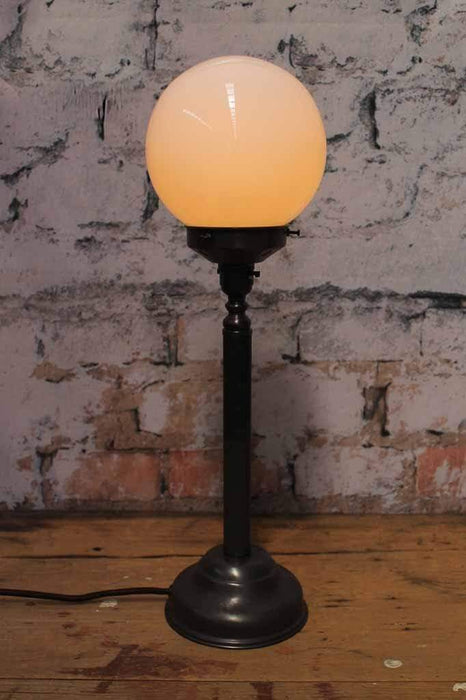 Candlestick table lamp matt black finish