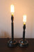 Candlestick lamps in heavy brass