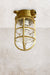 Cast brass flush mount light