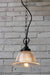 Ceiling chain set pendant light cord with gallery and glass shade