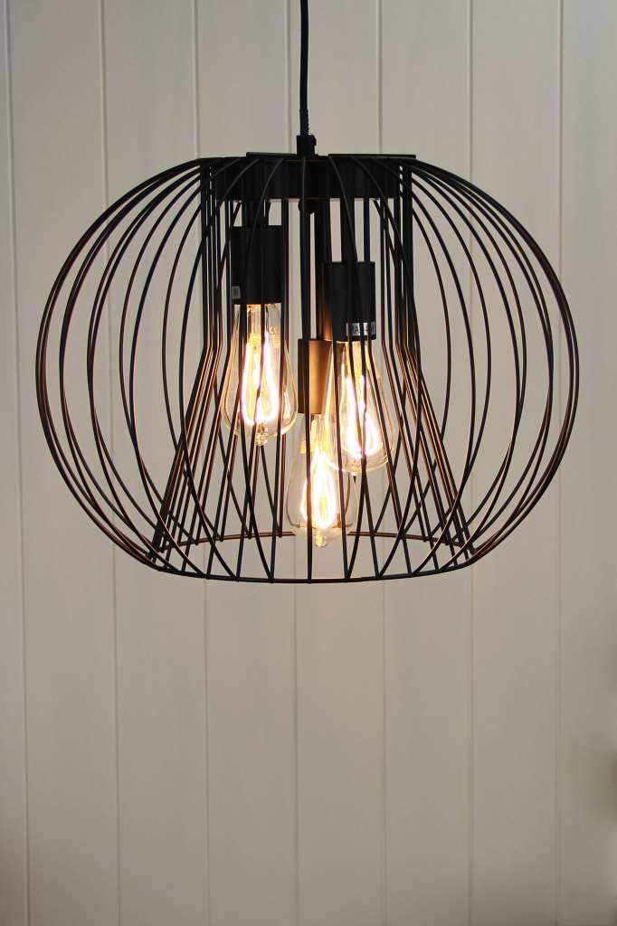 Chawton Pendant Light Black Round Hanging Light — Fat Shack Vintage