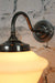 chelsea gooseneck wall light with black brass gooseneck sconce
