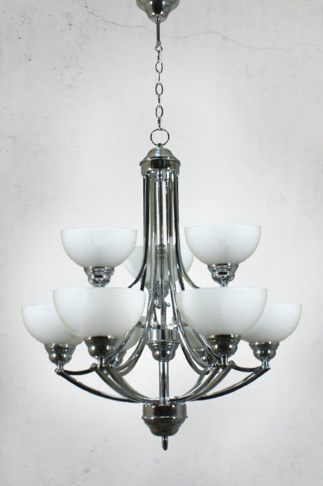 Large chrome chandelier