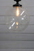 Clear large glass ball ceiling light