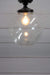 Clear medium glass ball ceiling light